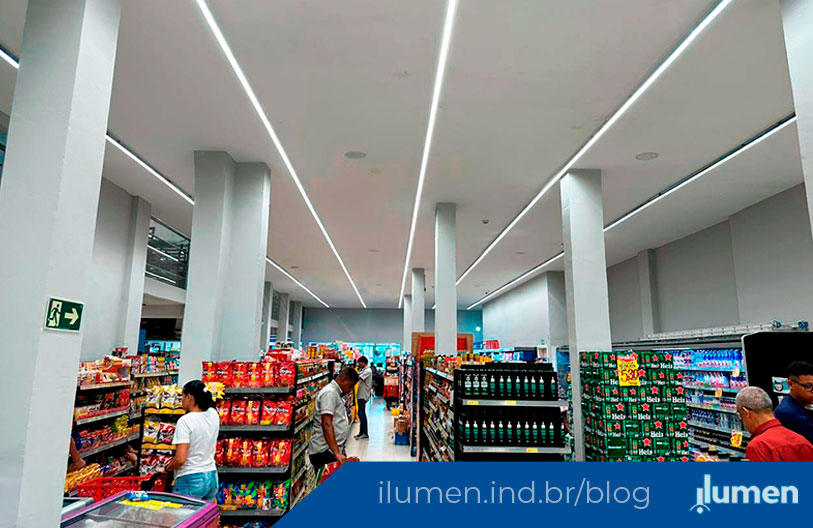 iluminação led para supermercados